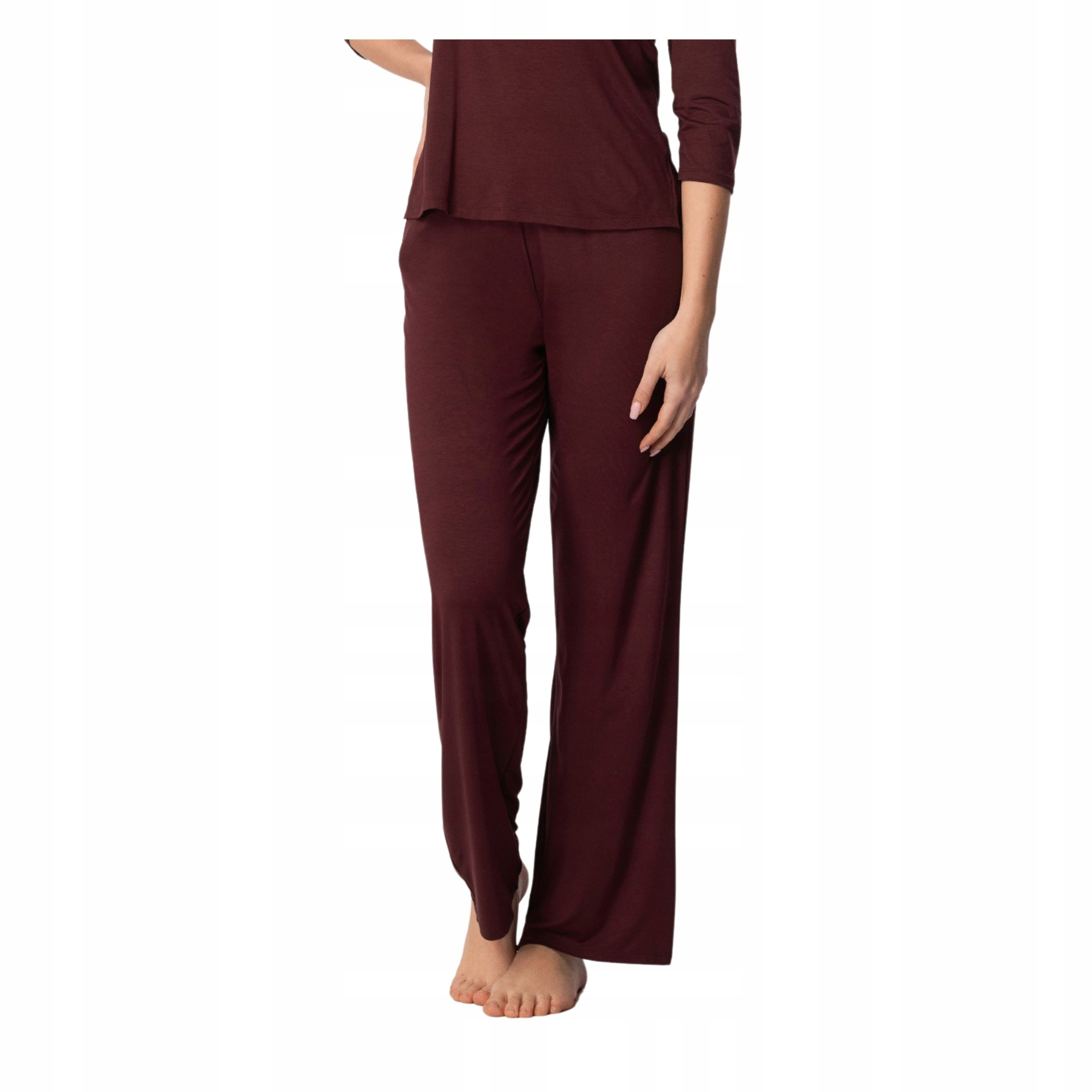 Margot vínové hladké spodní pyžamové kalhoty Mefemi 2xL-44 jsou ideální na spaní