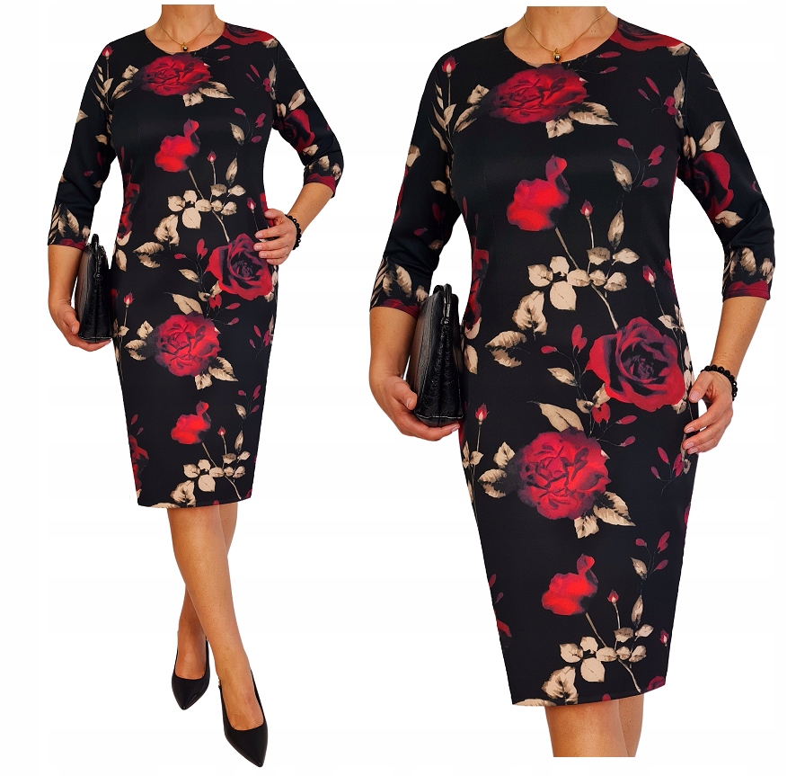 Šaty tuba svaté přijímání černá elegantní akce xl 40 42 44 46 48 50 52 54 56