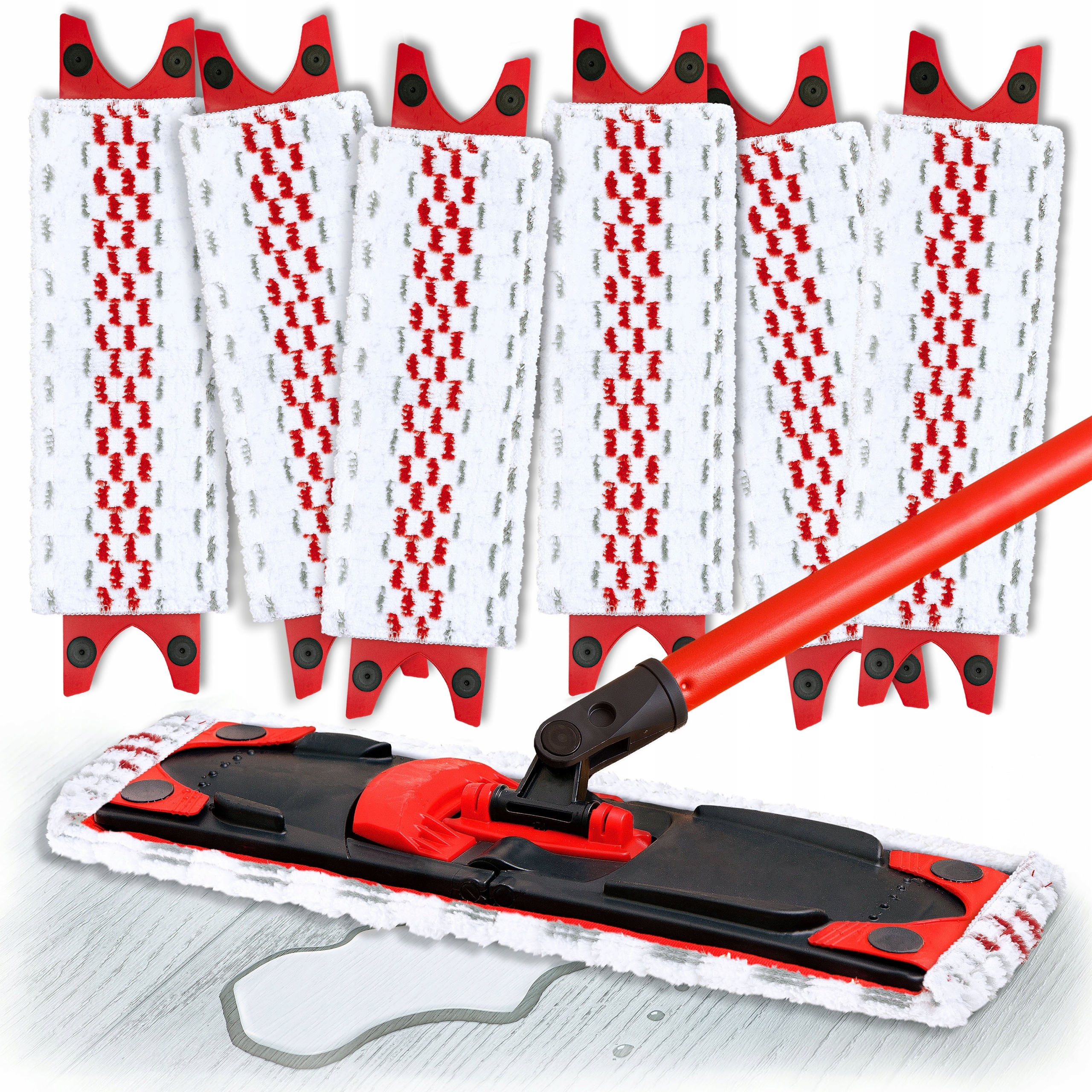 6 X Nástavec Pro Plochý Mop Vileda Ultraabsorpční Sada Mikrovlákno