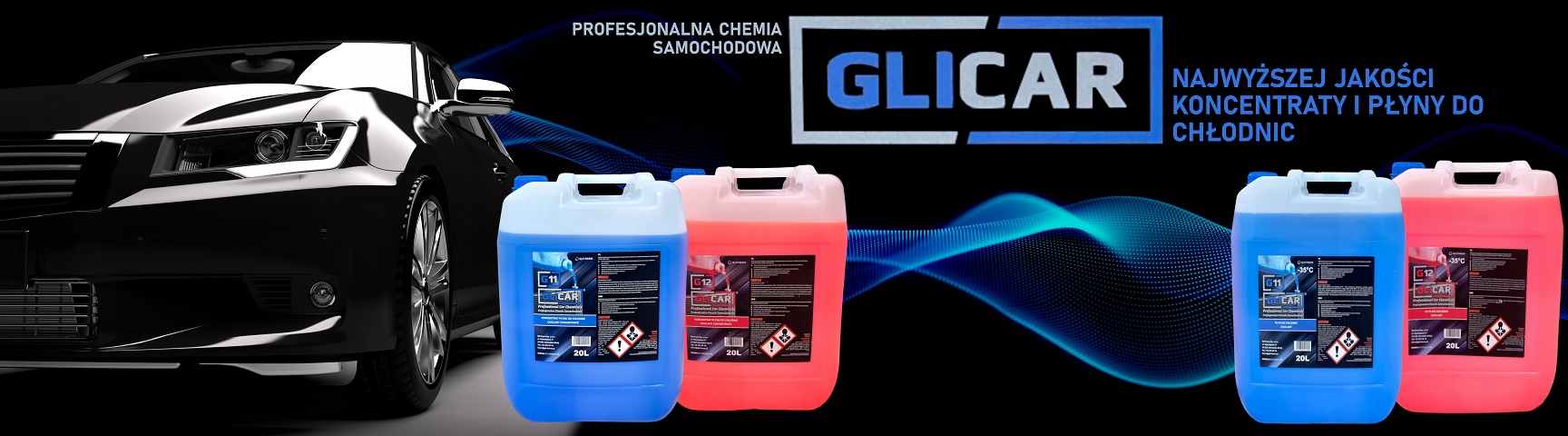 GLICAR PŁYN DO CHŁODNIC CZERWONY g12 -35C 200L Producent GLICAR