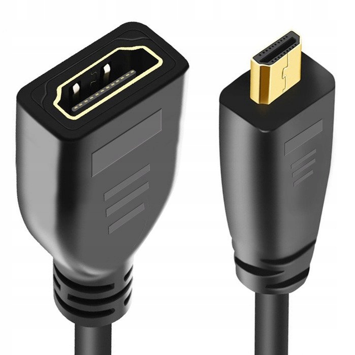 

Kabel Hdmi (ż) Micro Hdmi (M) 1.4 Przejściówka 4K
