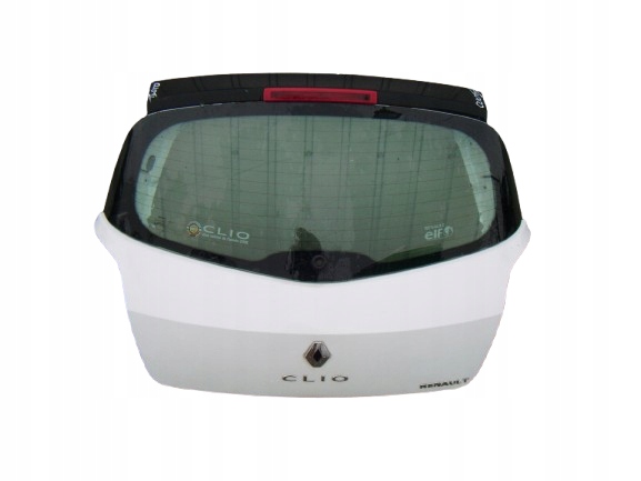 RENAULT CLIO 3 III 05-09 KLAPA TYLNA + STOP - BEZ SZYBY - BIAŁA OV369