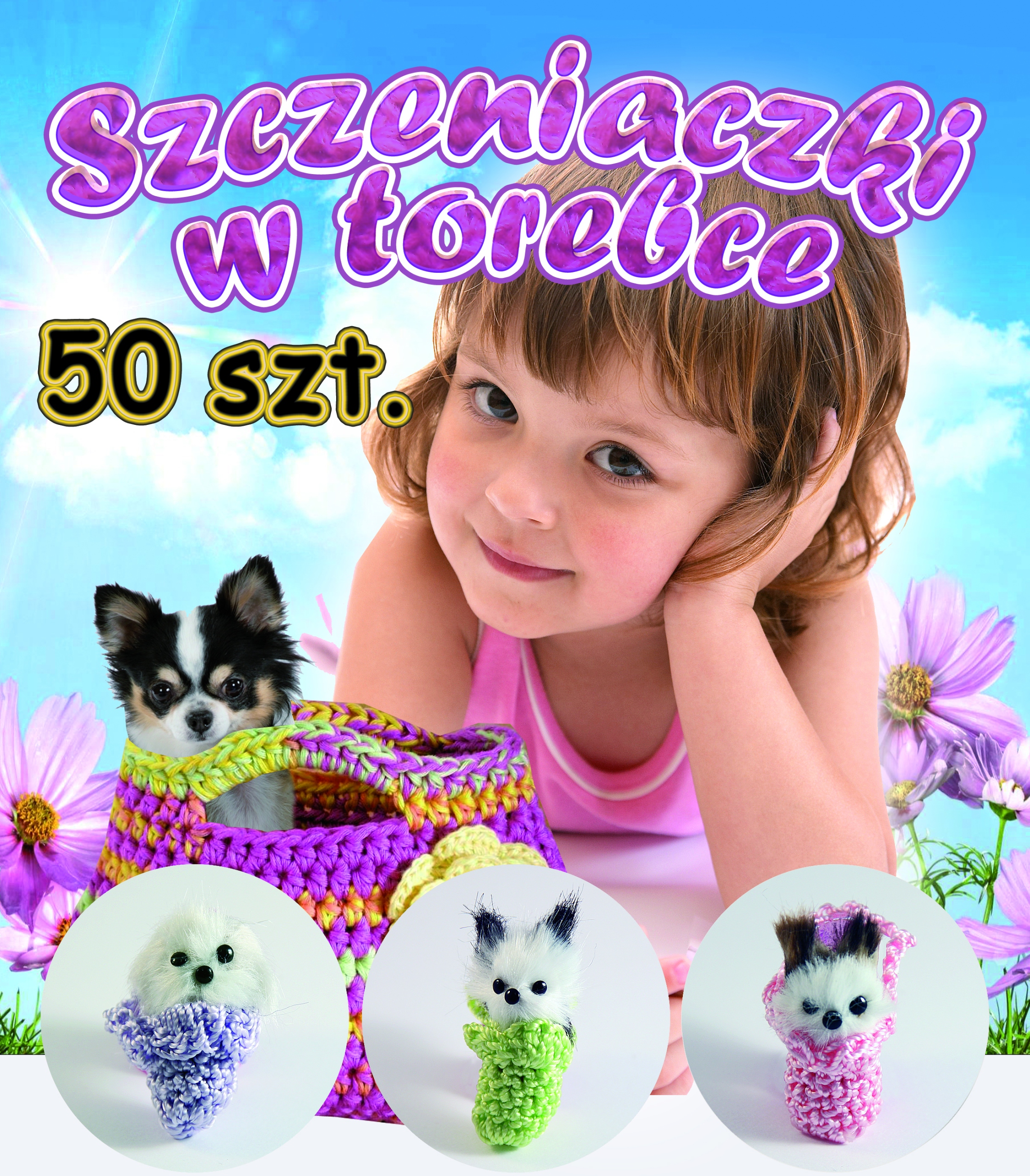 Zasyp do automatu Szczeniaczki W Torebce Pieski wsad 45mm piłka kulka 50szt