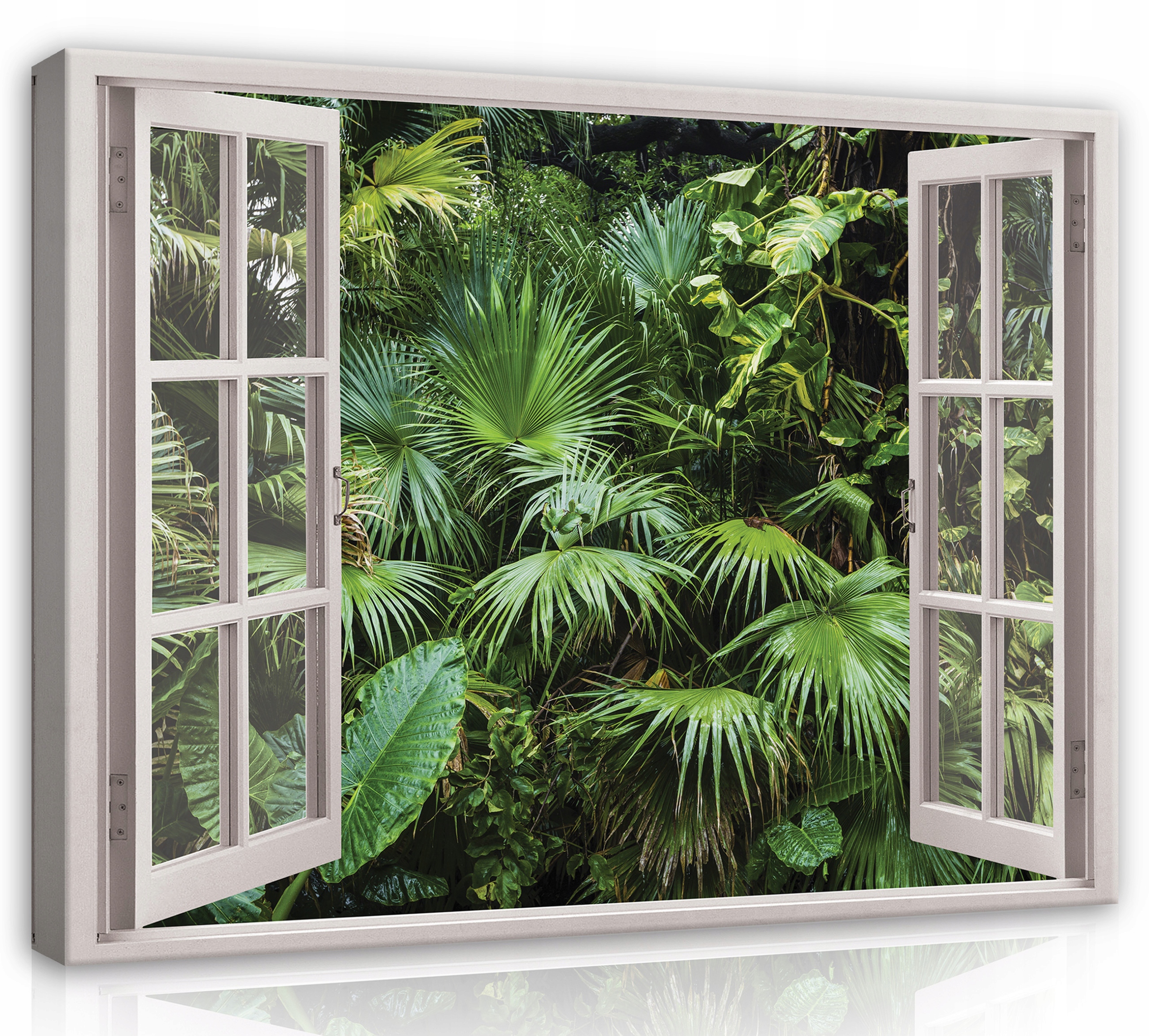 Obraz Na Plátně Canvas 120x80 Okno Zahrada List 3D