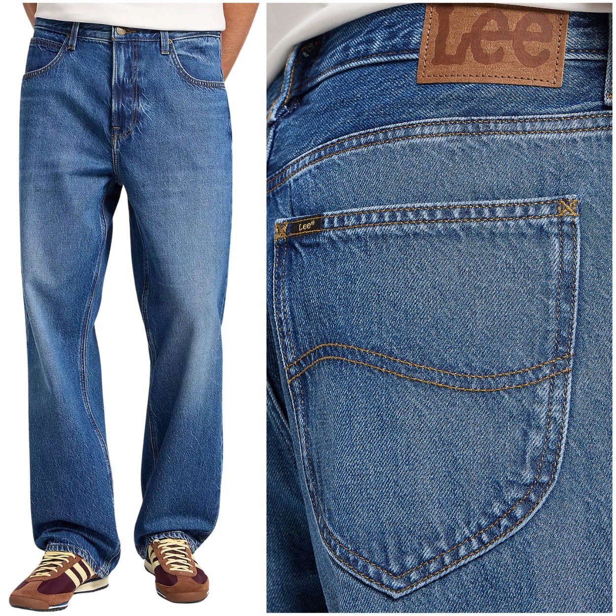 Lee Asher loose straight velmi volné džínové kalhoty bez streče W30 L34