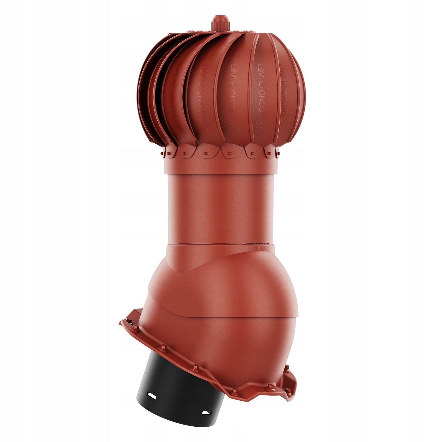 Větrací komín Otočný kulový fi125 Trapez T14 Červený 3009