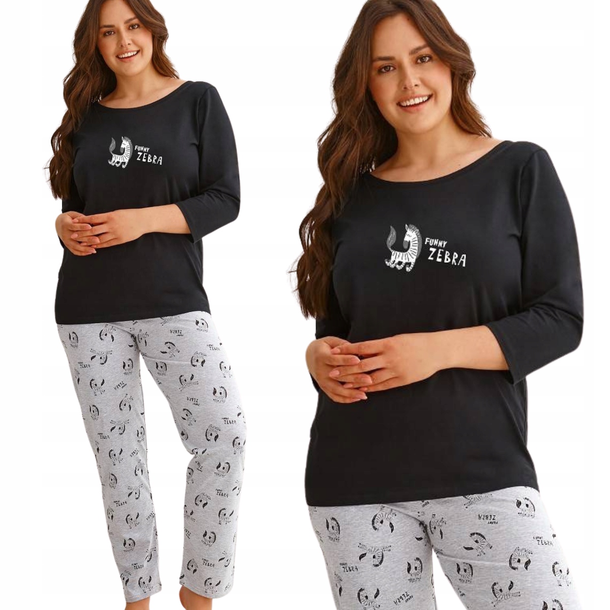 Dámské pyžamo XXL bavlněné, dlouhé, prodyšné Produkt Pl. Taro 2610 XXL