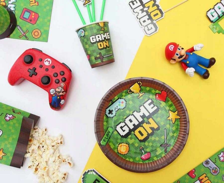 Kubeczki papierowe GAME ON urodziny PIKSELE gaming MINECRAFT PAD party 6szt Marka Godan