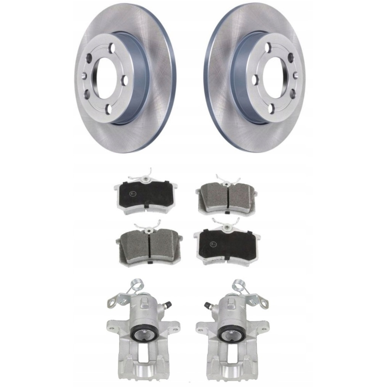 TARCZE + KLOCKI + ZACISKI TYŁ A3 IBIZA 6J LEON FABIA I II GOLF IV POLO V