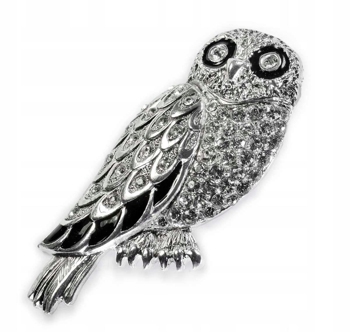 Stříbrná Brož Brož Velká Vintage Zirkony