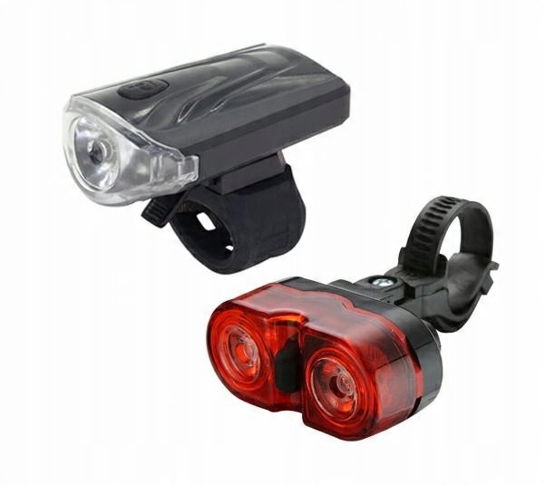 

Zestaw Lampki do roweru Led Przód + Tył na baterie