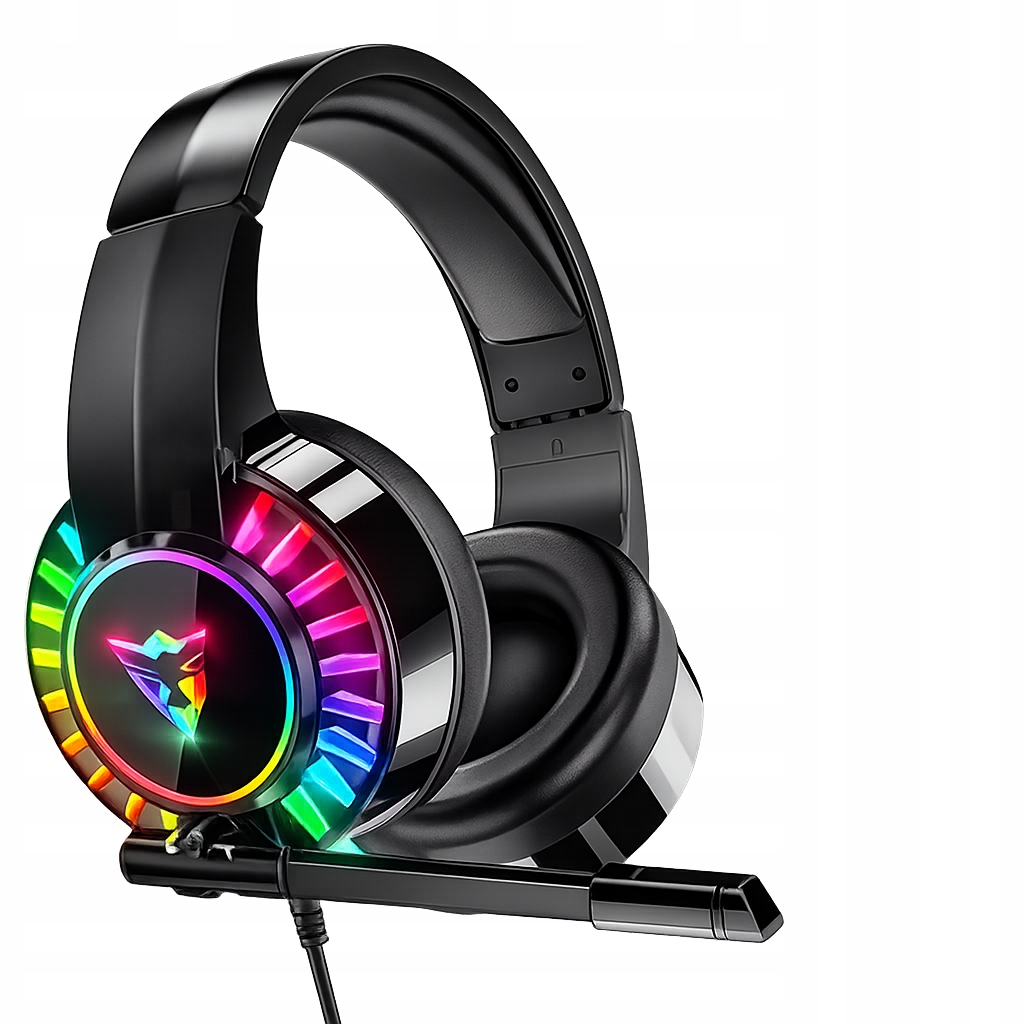 Gamer Fülhallgató Vezetékes Mikrofonnal Rgb Jack Játékosok Számára