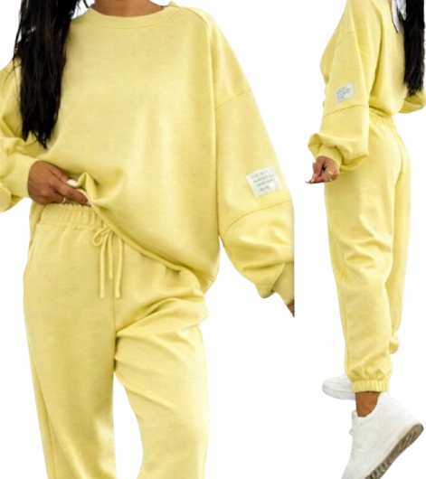 Komplet Dresowy Bawełniany Bluza Spodnie Modny XL