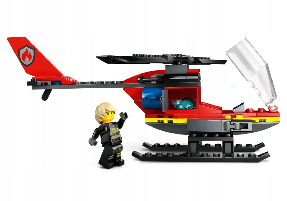 LEGO CITY Strażacki helikopter ratunkowy 60411 klocki 85 el. Płeć chłopcy dziewczynki