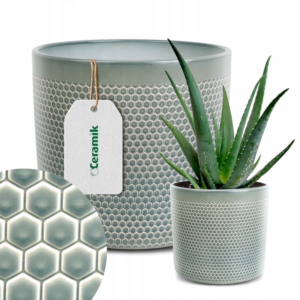 DONICA DONICZKA CERAMICZNA PLASTER MIODU OSŁONKA DO KWIATÓW ROŚLIN 19CM