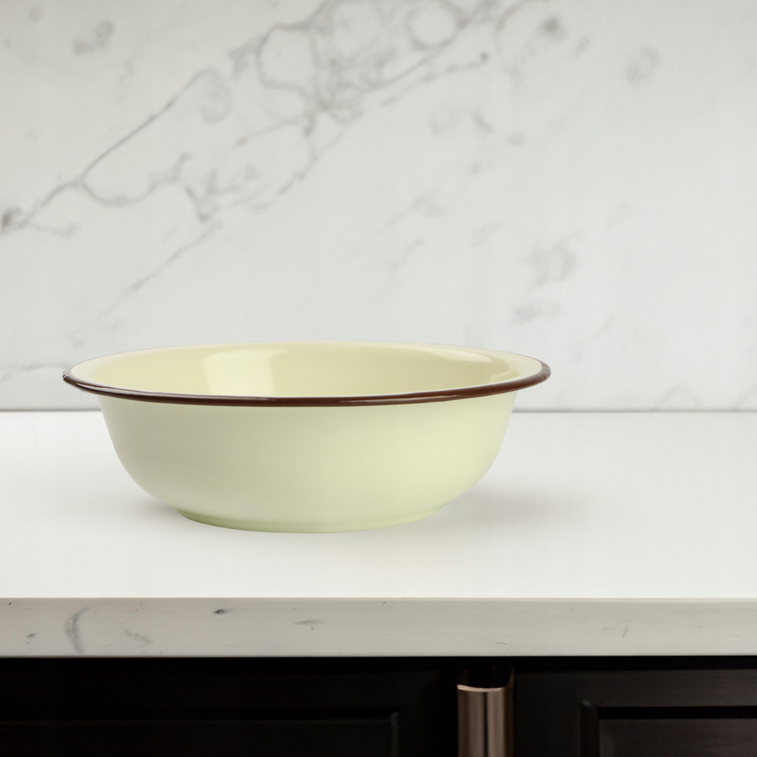 MISKA EMALIOWANA MISA 22 CM NA ZUPĘ OWOCE WARZYWA WZÓR KWIATY