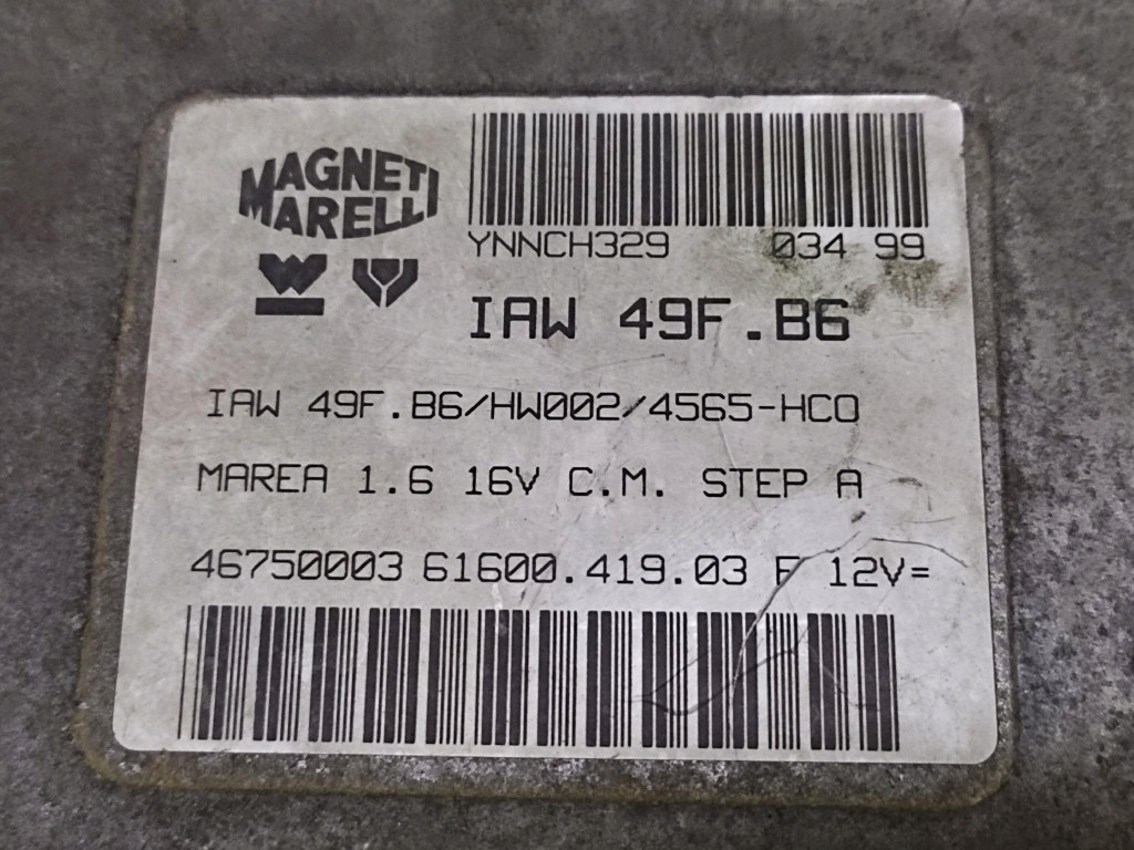FIAT BRAVO control unit of the engine 46750003
