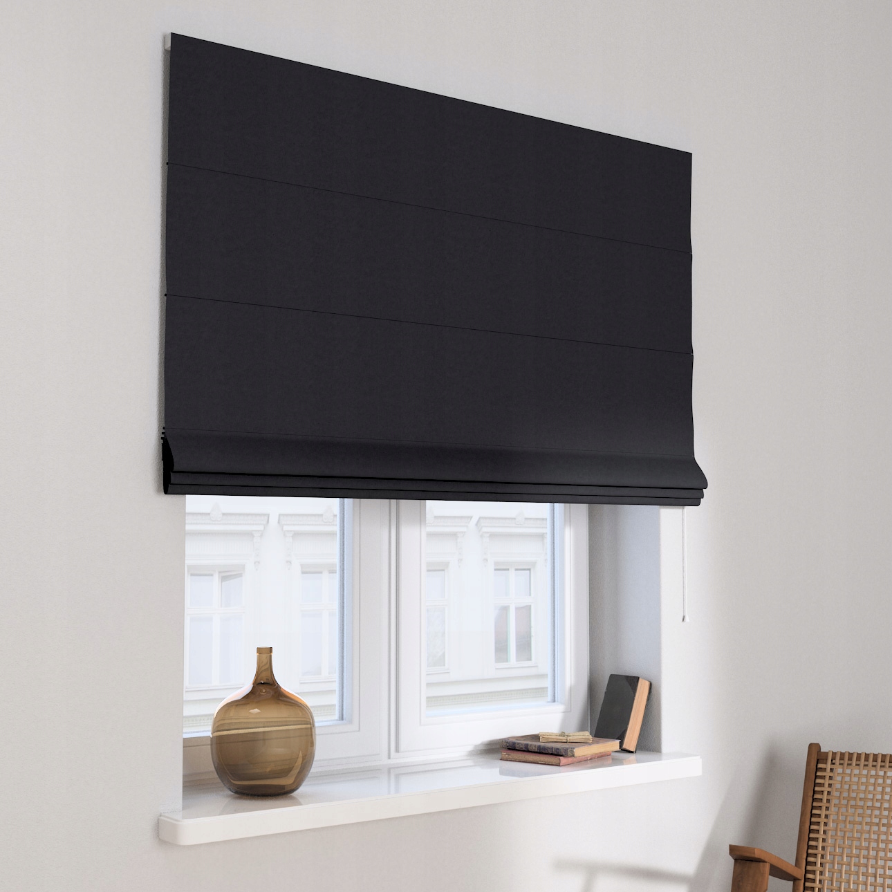 Hotová rímska roleta Capri 130x170 cm čierna