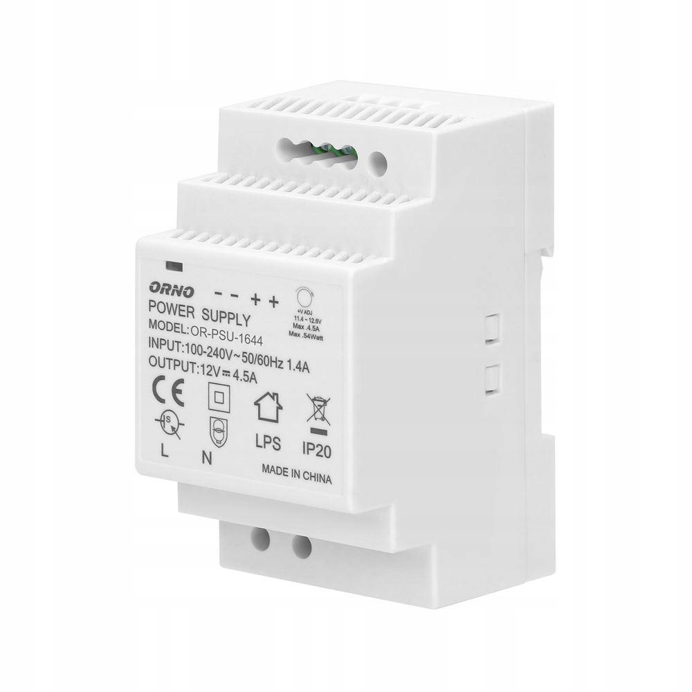Napájecí zdroj na Din lištu 12VDC 4,5A 54W OR-PSU-1644