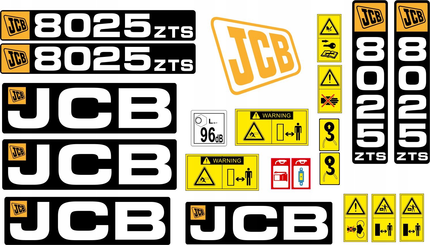 Samolepky Na Stroj Jcb 8025 Zts Opravná Sada Pro Minibagr