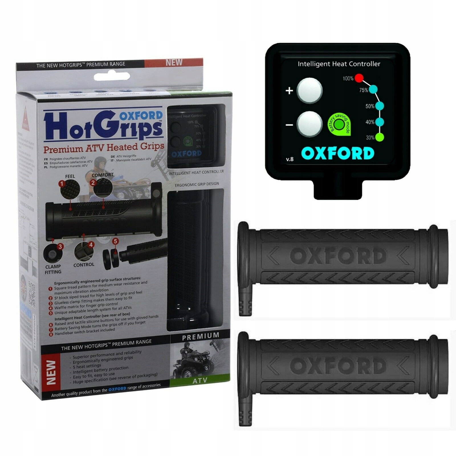 PODGRZEWANE MANETKI OXFORD PREMIUM ATV V8 QUAD