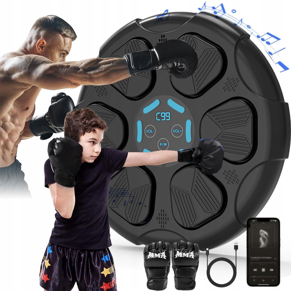 Hudební Boxerská Mašina, Tréninkový Boxovací Stroj Pro Děti, Bluetooth Led