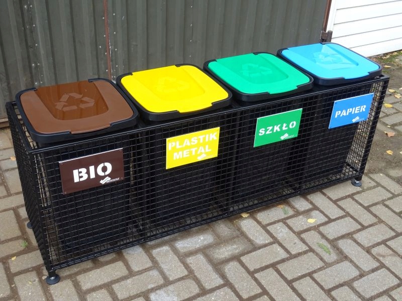 Pojemnik na odpady do segregacji z siatki POJ-S4