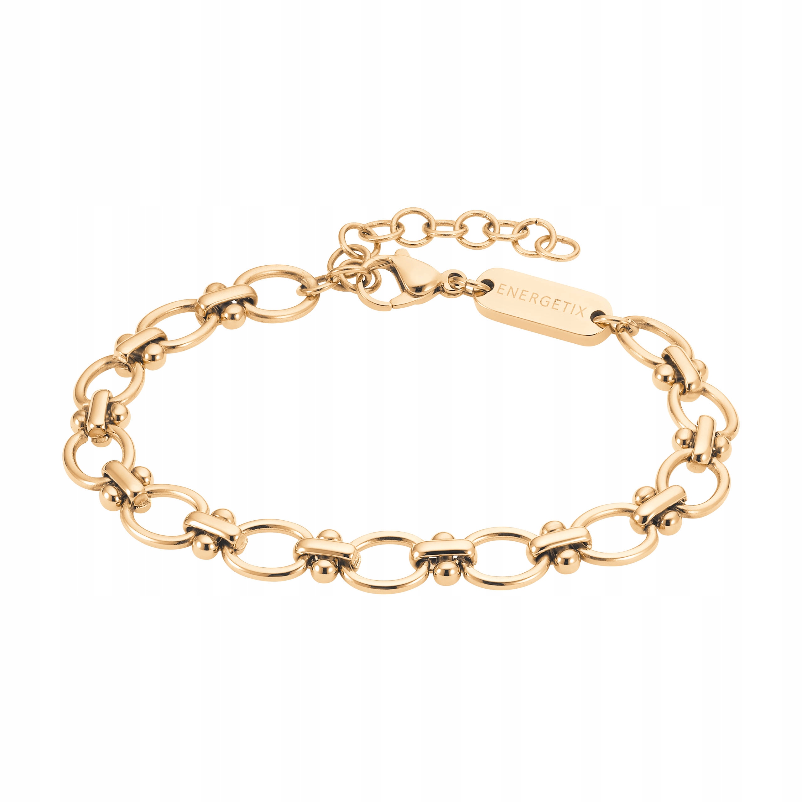 Zlatý magnetický náramek na řetízku s nastavitelnými články