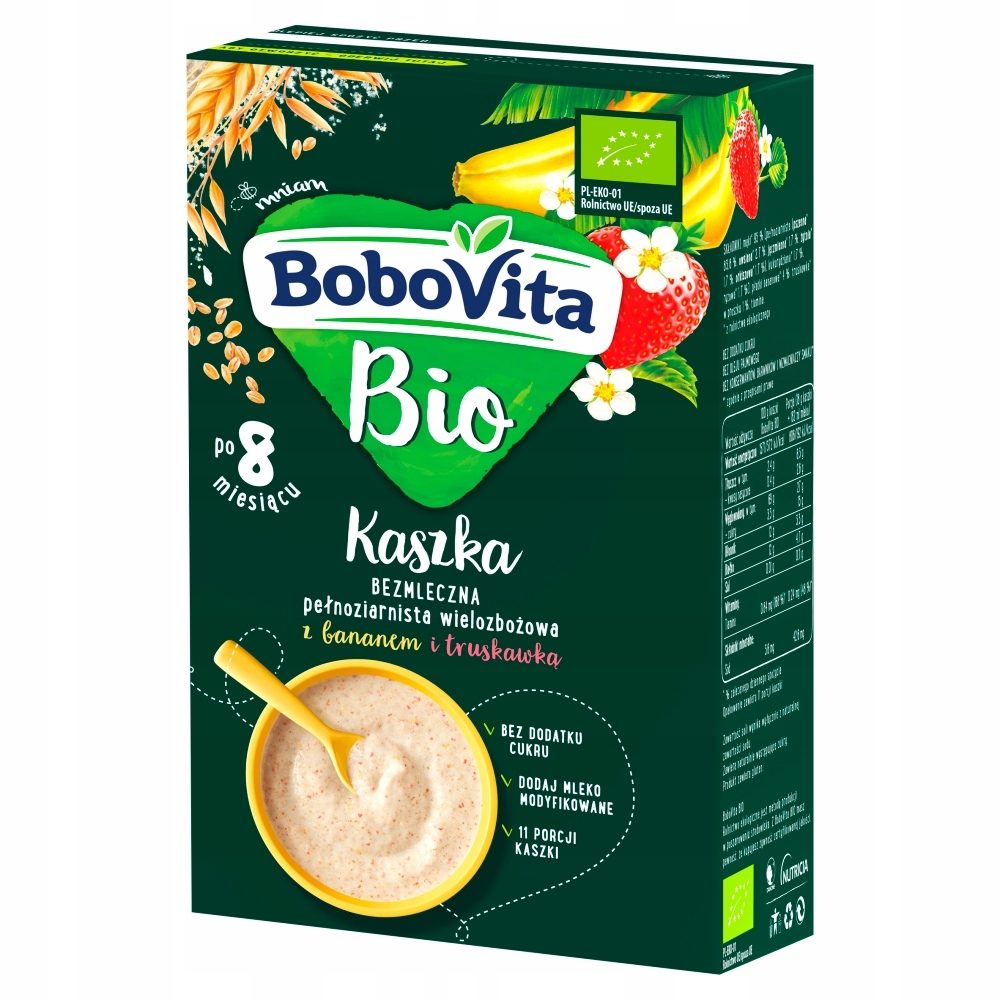 BoboVita Bio Kaszka bezml z bananem i trusk 200 g