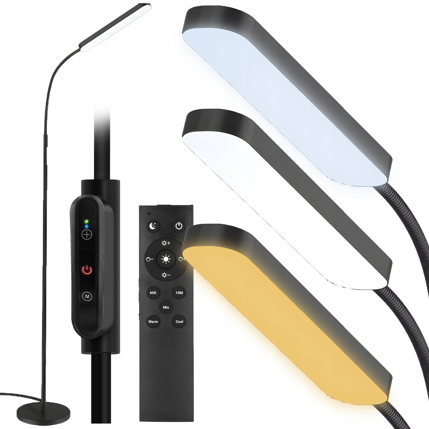 Lampa Stojąca Led Podłogowa 12W Nowoczesna Dotykowa Regulowana Elastyczna