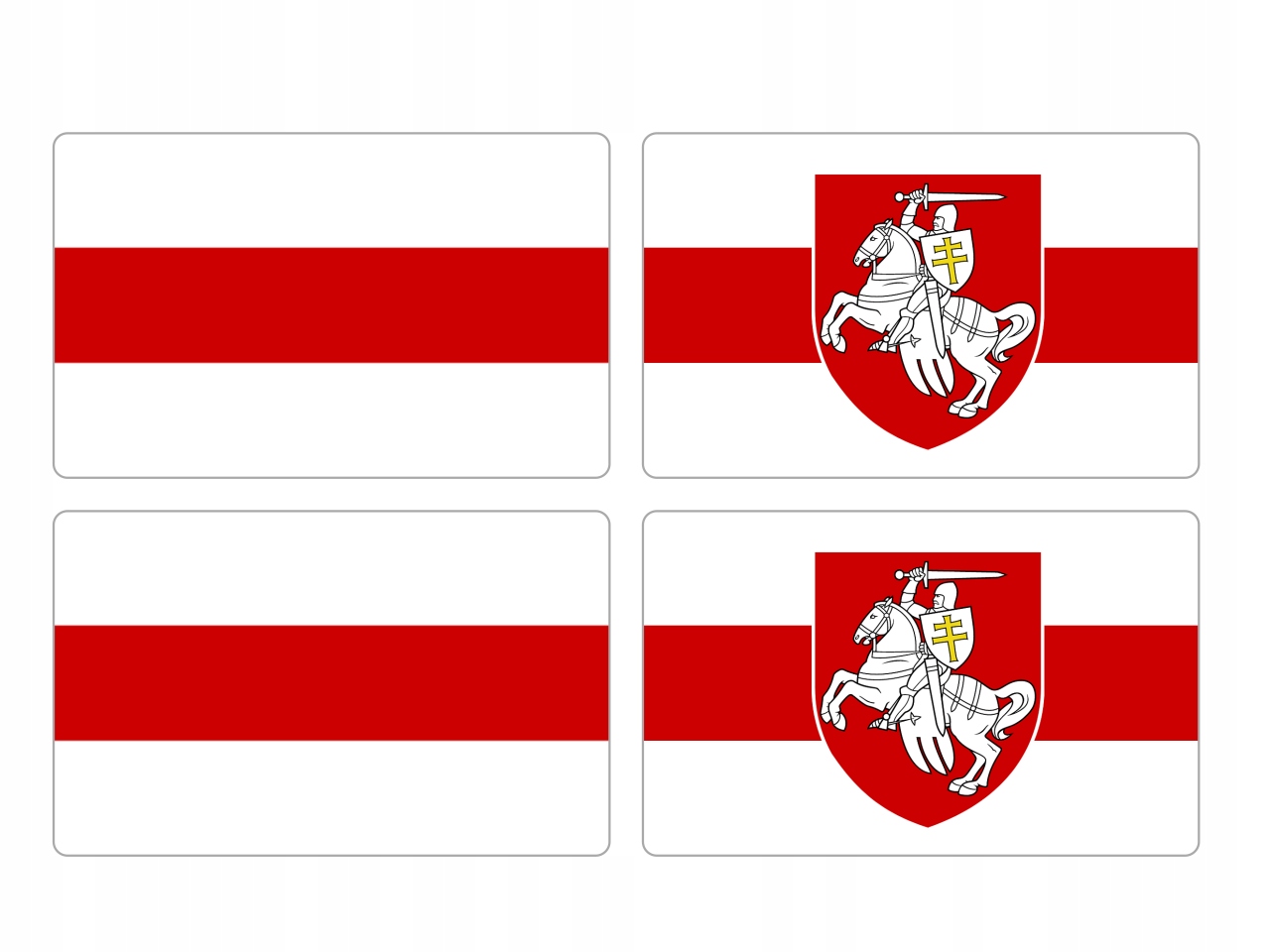 

Naklejki Flaga Wolna Białoruś Pogoń na auto moto