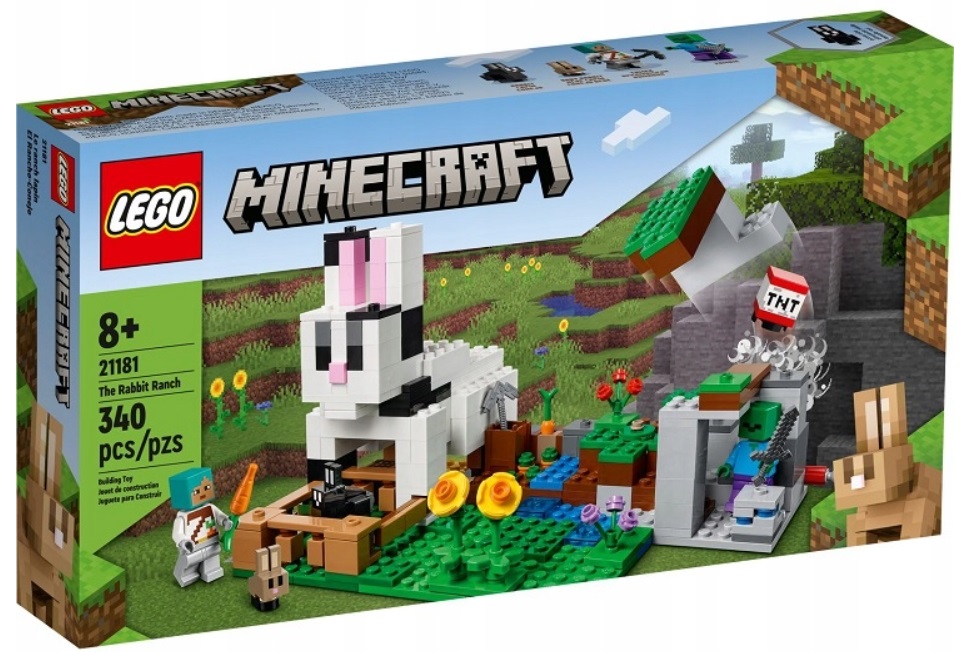 KLOCKI LEGO MINECRAFT 21181 KRÓLICZA FARMA