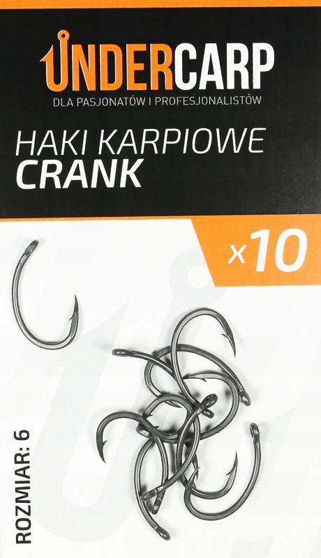 

Teflonowe haki karpiowe Crank – Undercarp – rozm.6