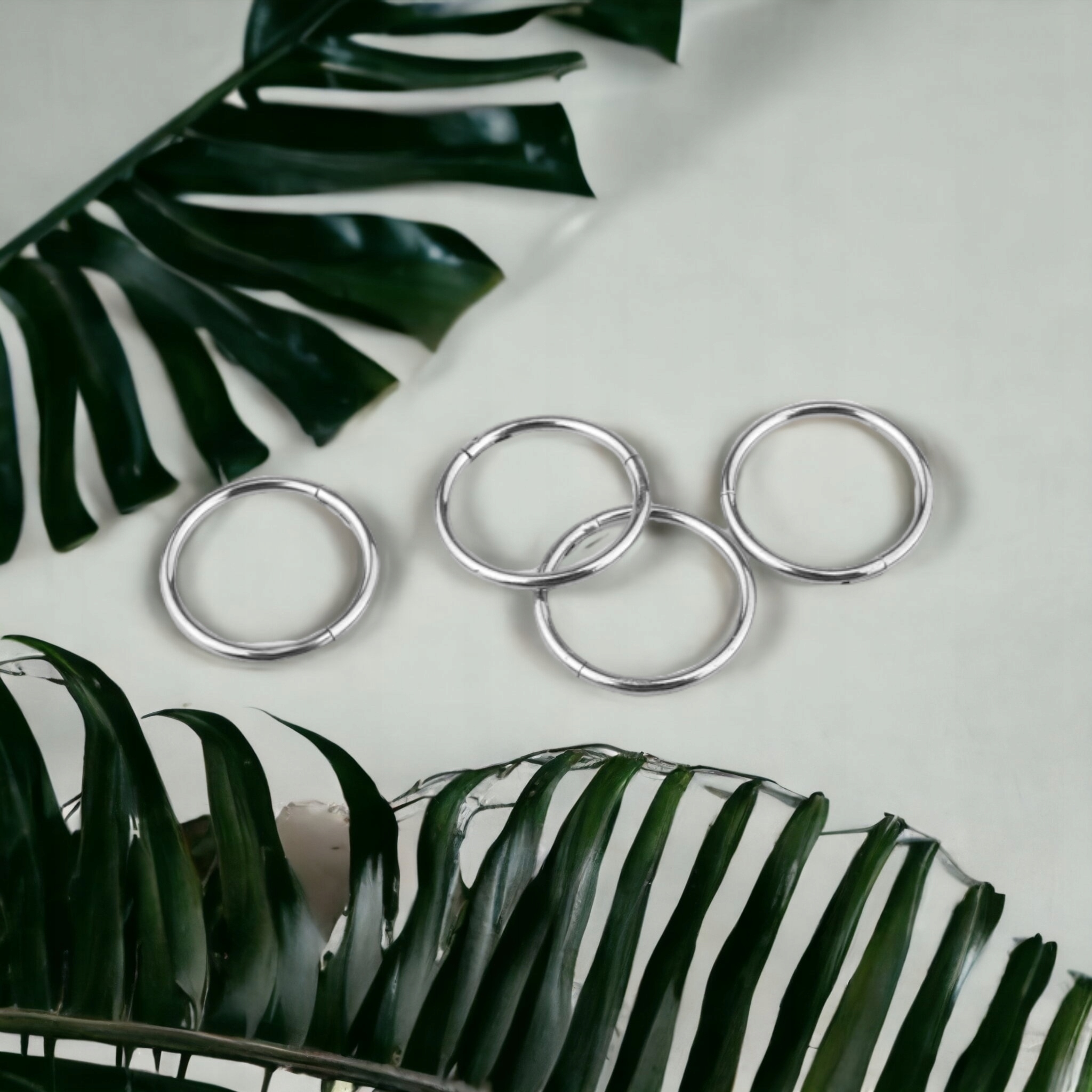 Kolczyk, Tytanowy Srebrny Clicker KÓŁKO Kółeczko - LOBE - Nostril 1,2/9 Część ciała nos ucho inna