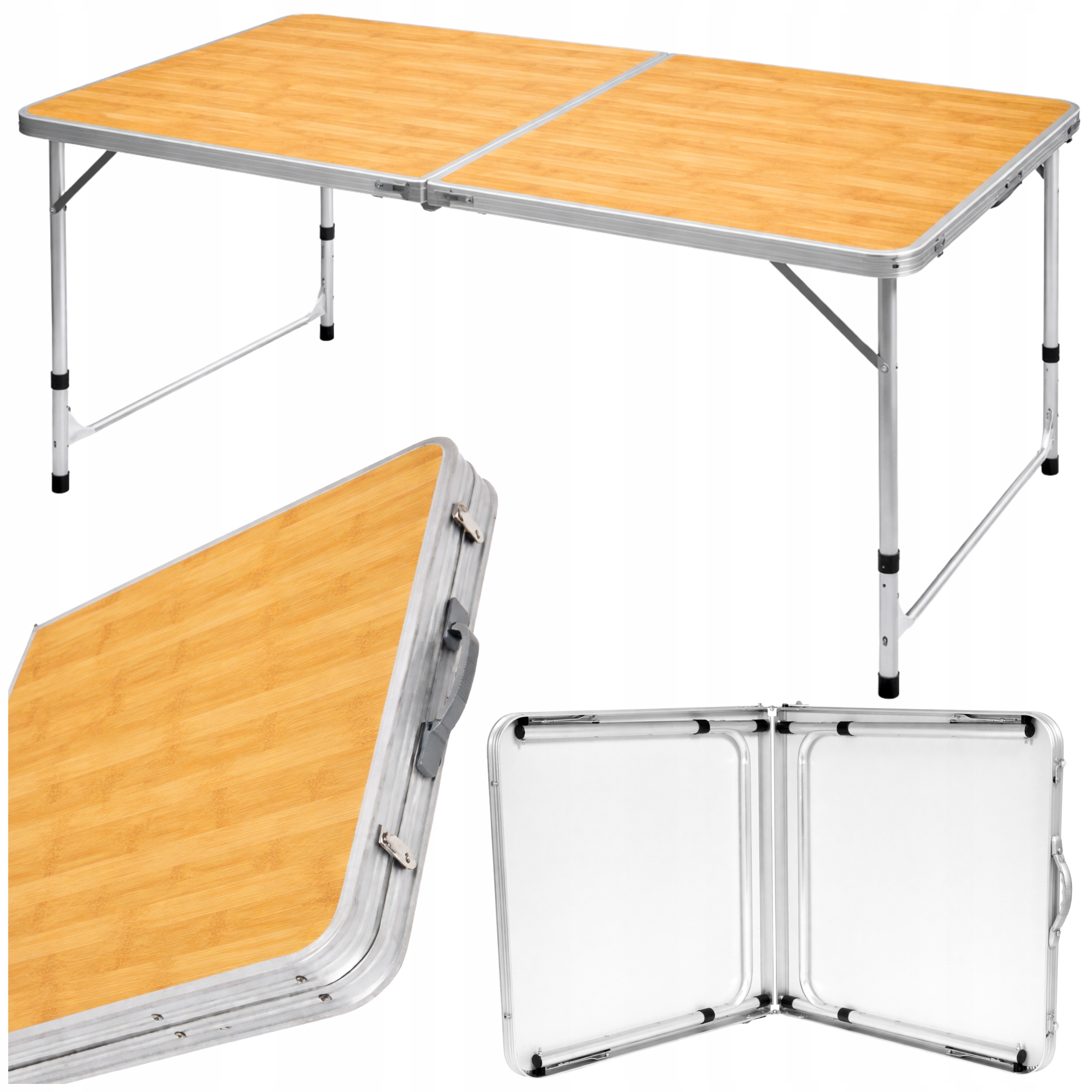 Turistický skládací kempingový zahradní stolek s kufrem pod stan 120x60