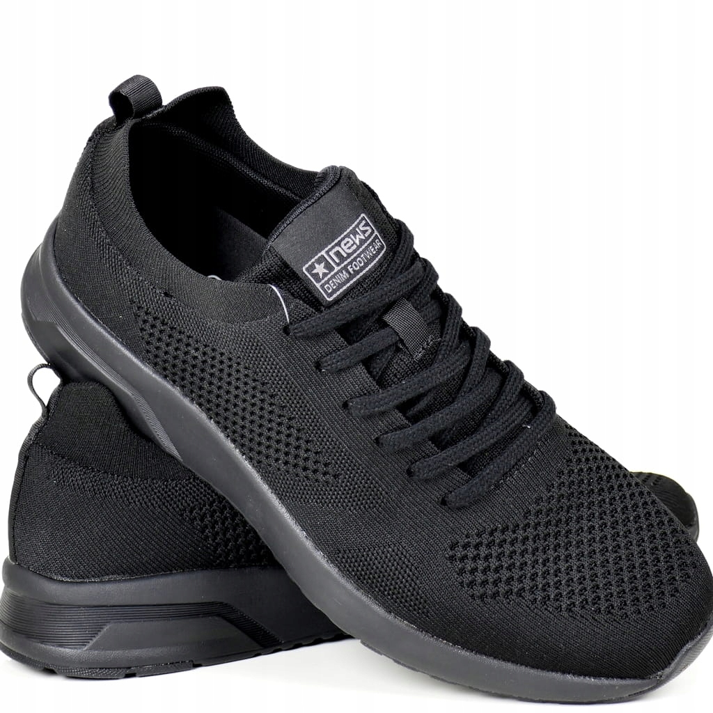 Pánské Sportovní Polobotky Ze Síťoviny Na Bílé Podrážce, Lehké, Černé