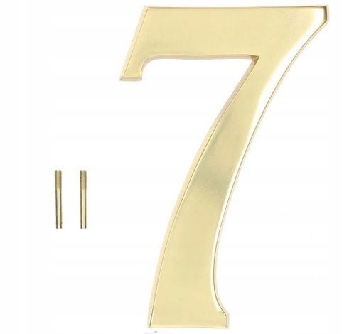 Číslice Na Dveře Dům Budova Číslo Adresa Kovová Mosaz Zlatá 19 CM 7