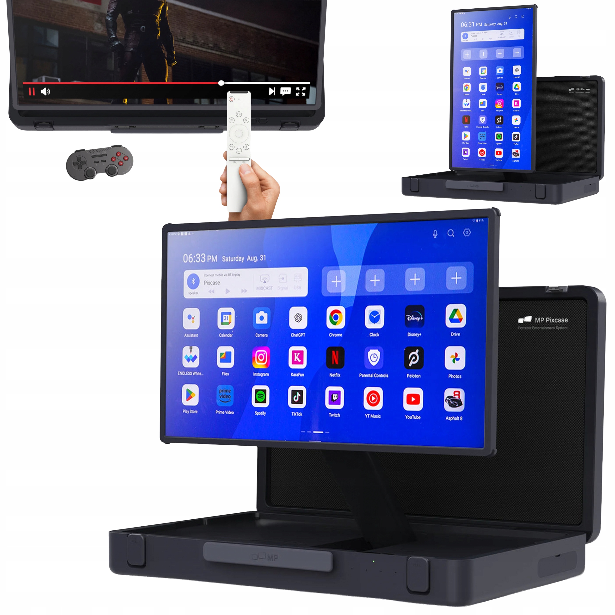 Mobilní Pixels Pixcase Přenosný přídavný monitor 27" Ips LCD 60Hz 16GB