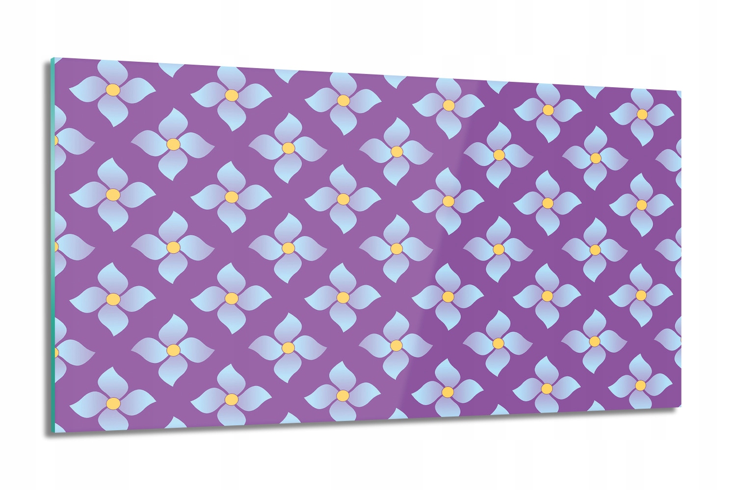 Kvety ornament vzor Foto na skle 100x60 grafika