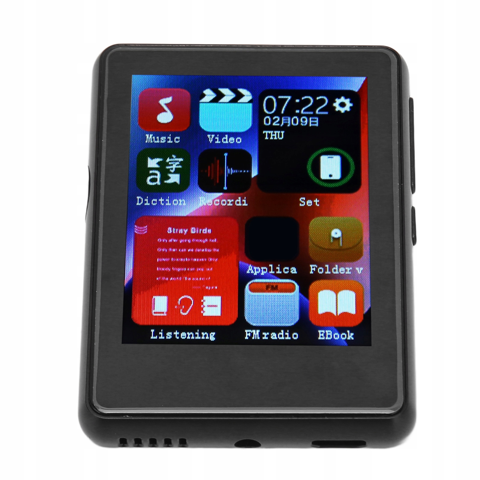 Odtwarzacz MP3 Bluetooth 5.0 Obsługa radia FM 2,4-calowy w pełni 45