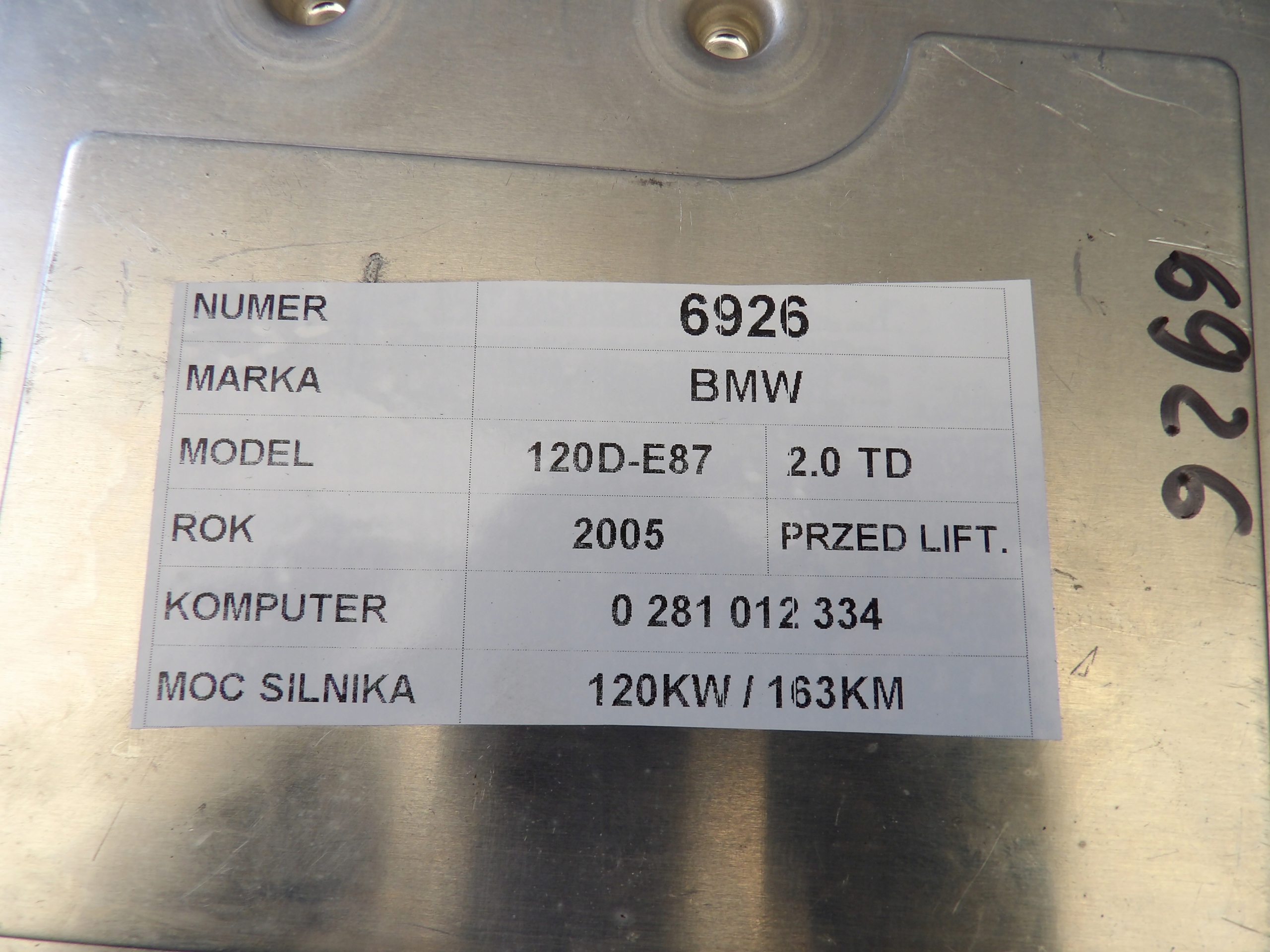 BMW 120D E87 Computer Bedienteil