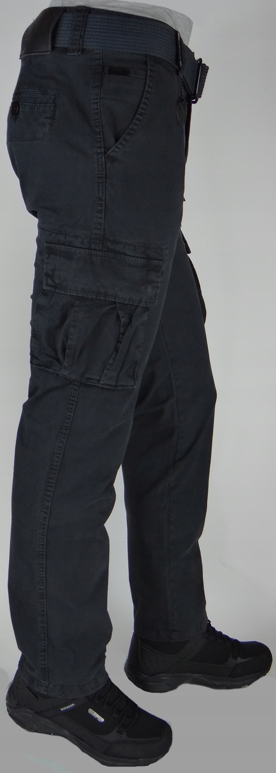 SPODNIE BOJÓWKI ANTRACYT Stretch z paskiem r32 IT. Różne Rozmiary Marka inna