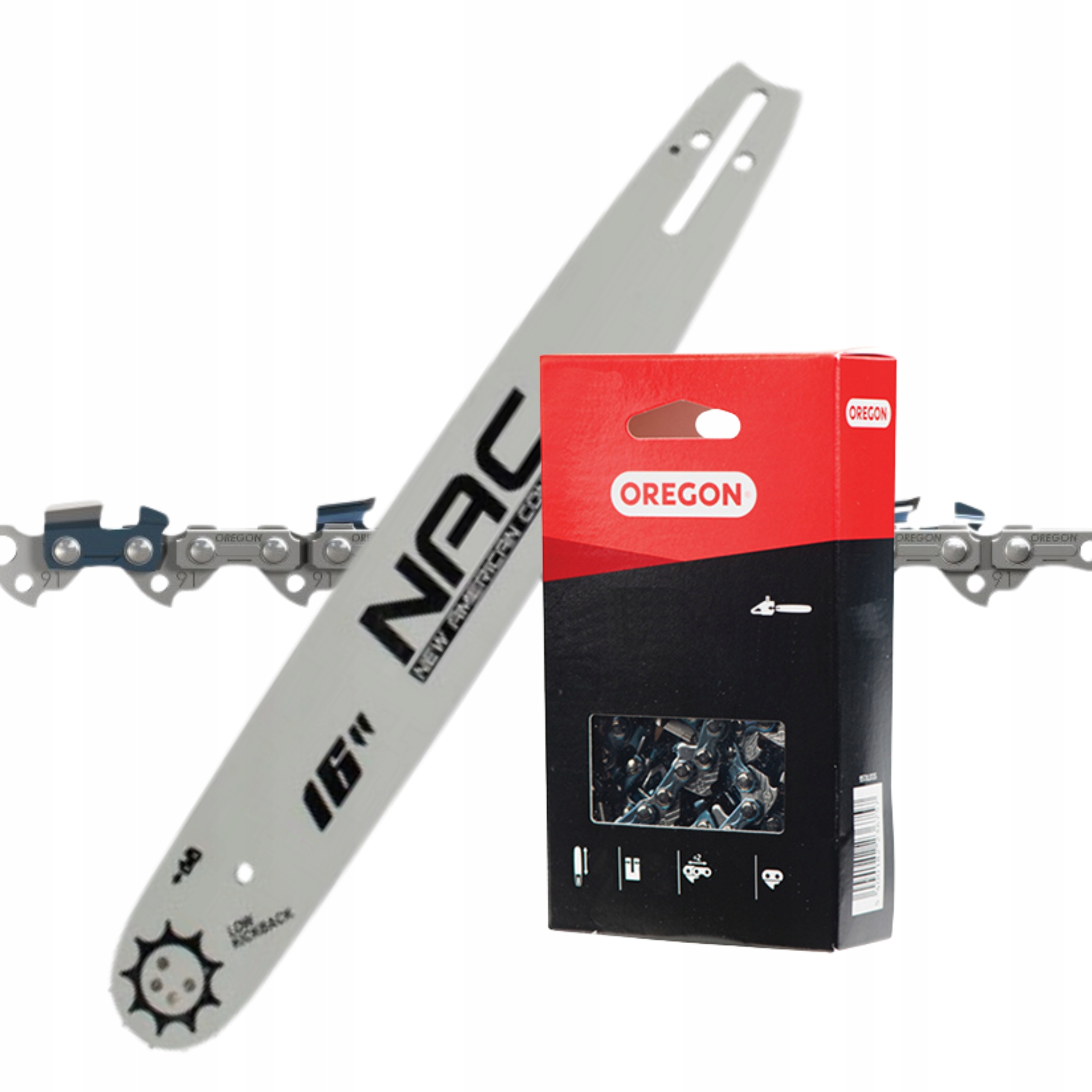 Prowadnica Łańcuch Oregon 3/8" 1,3mm 57 Ogniw Nac SPS01-45