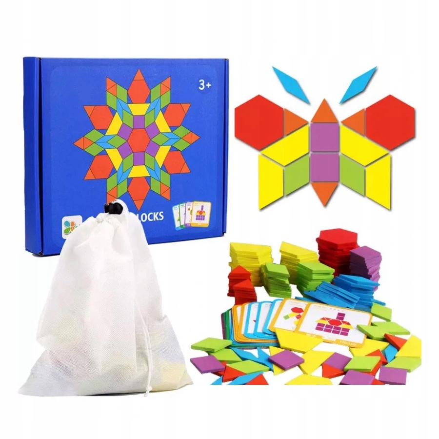 

Montessori Drewniane Klocki Układanka Edukacyjna