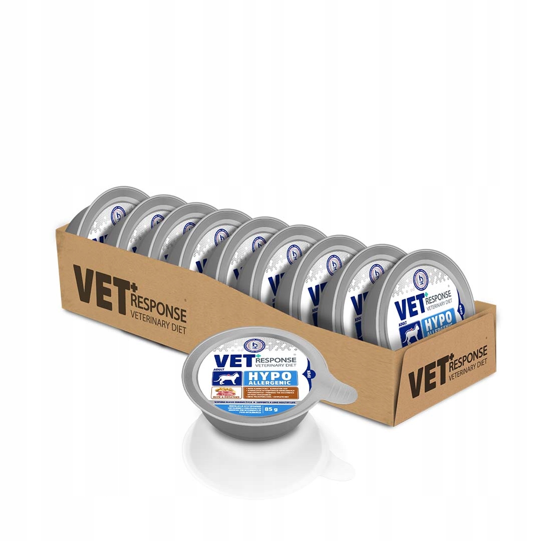 Krmivo mokré pro kočky Vet Response Hypoallergenic kachna 10x85 g