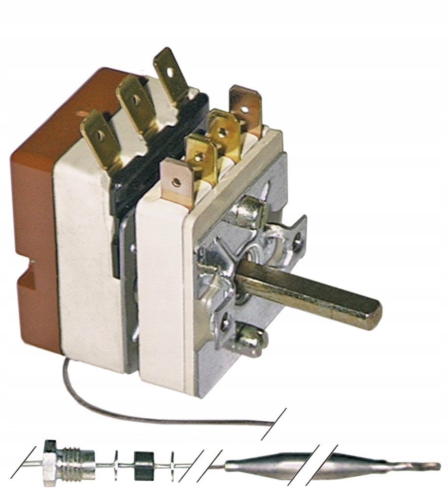 1-fázový regulační termostat 30-110°C 6x133 mm