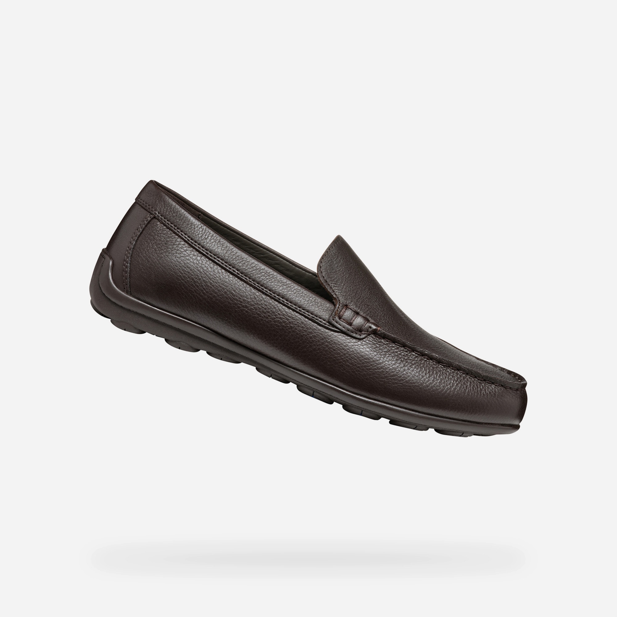 Geox Tmavě hnědé pánské mokasíny Geox Spherica EC16