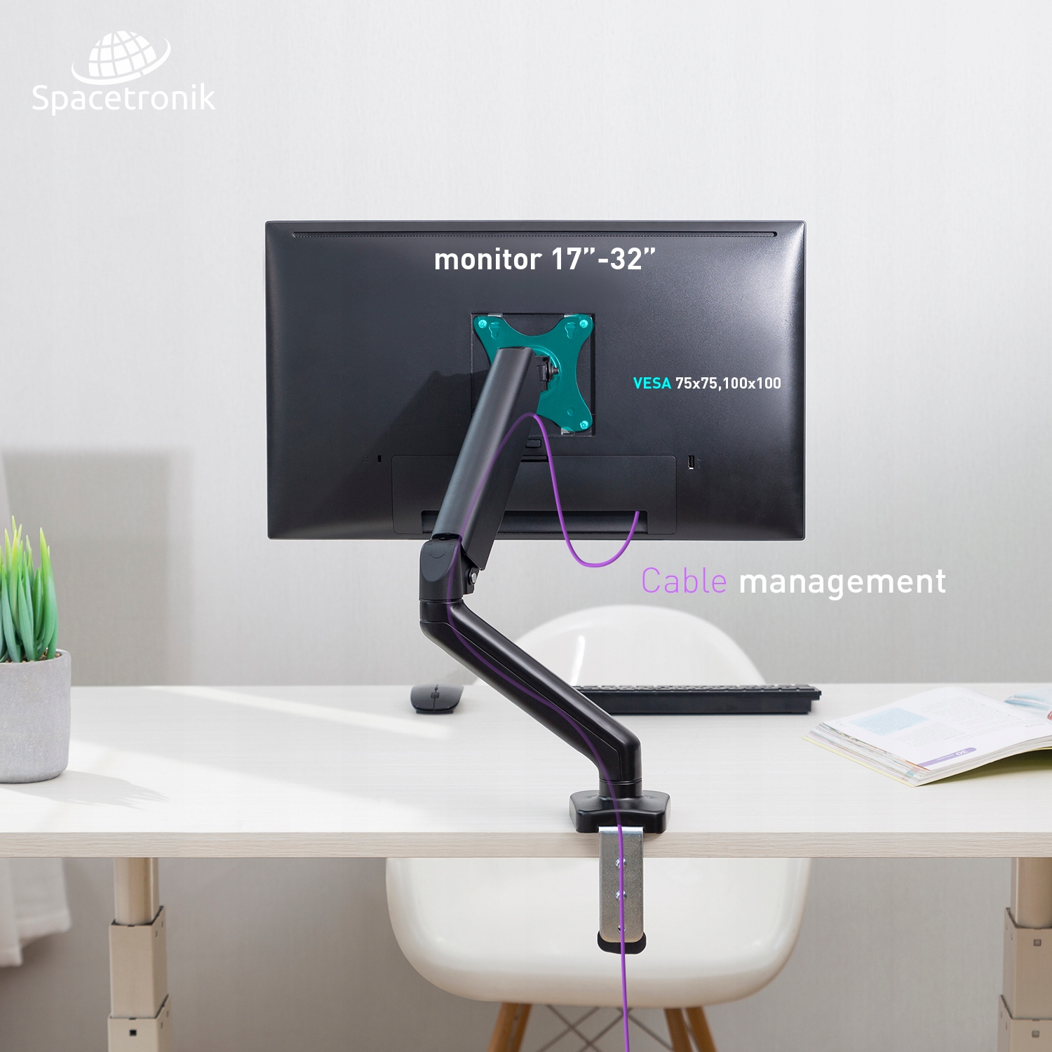 

Uchwyt gazowy na monitor Spacetronik SPA-G110