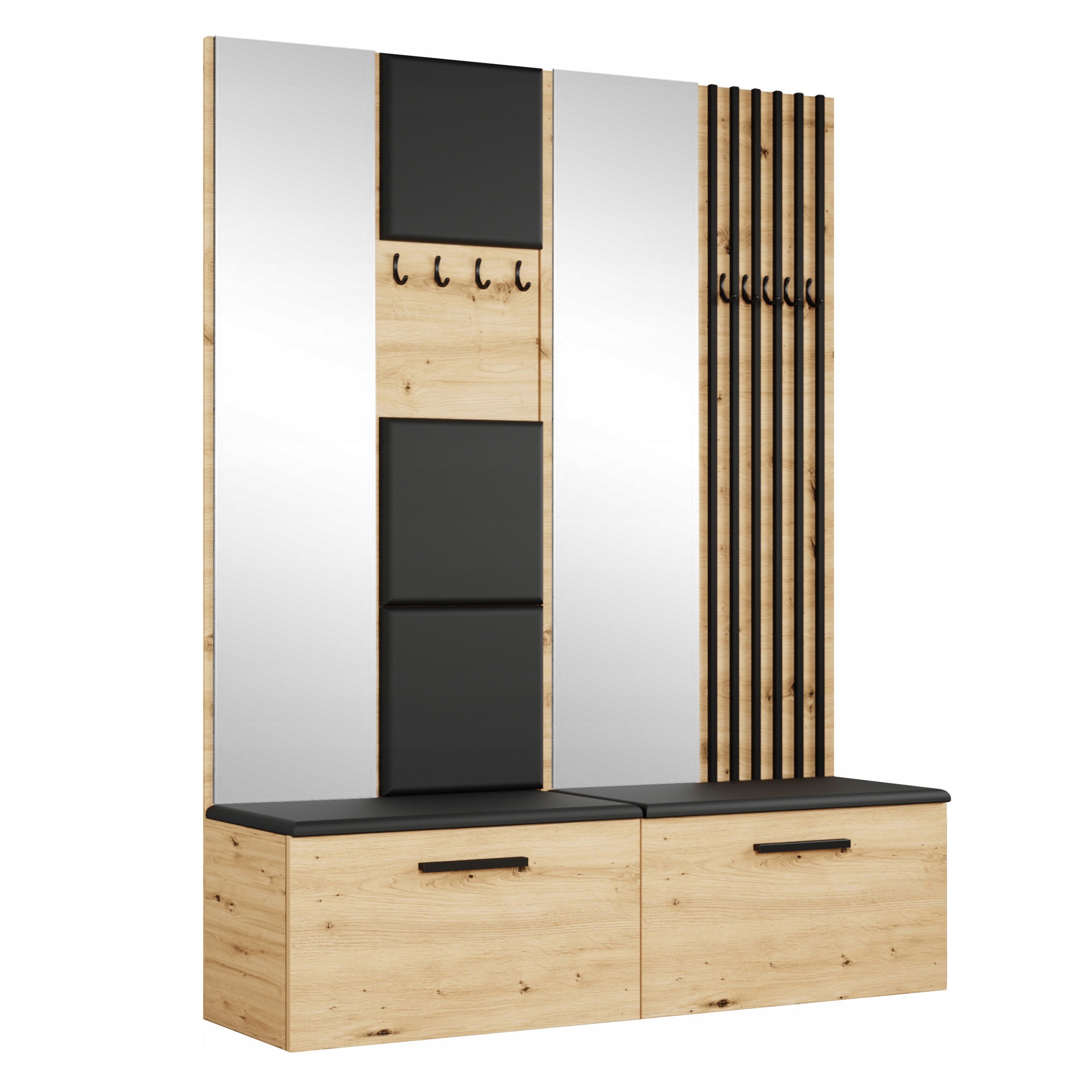 Šatní skříň Modulo 161,2/204/40 cm do předsíně Moderní dub artisan