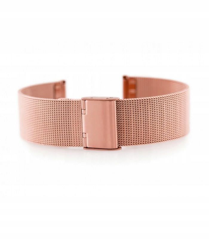 

Bransoleta siatka do zegarka różowe złoto 20 mm
